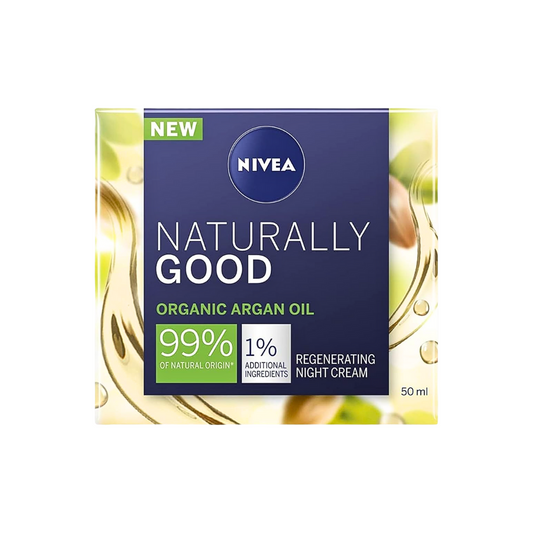 Genuine Authentic german Nivea Natural Balance Regenerating Night Care Face Cream for all skin types 1.7fl oz. (50ml) - Imported from Germany