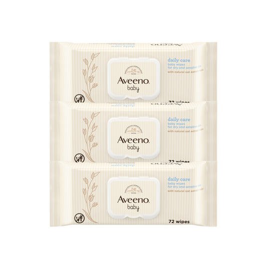 AVEENO Baby Daily Care Wipes - Cleanse Gently and Efficiently - Baby Wipes - Baby Essentials - 72 Wipes