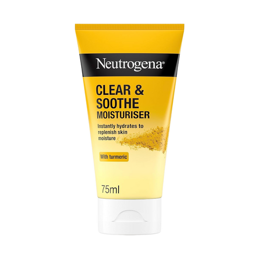 Neutrogena Clear and Soothe Moisturizer with Turmeric, Hydrates Skin, Oil Free, 2.5 Ounce