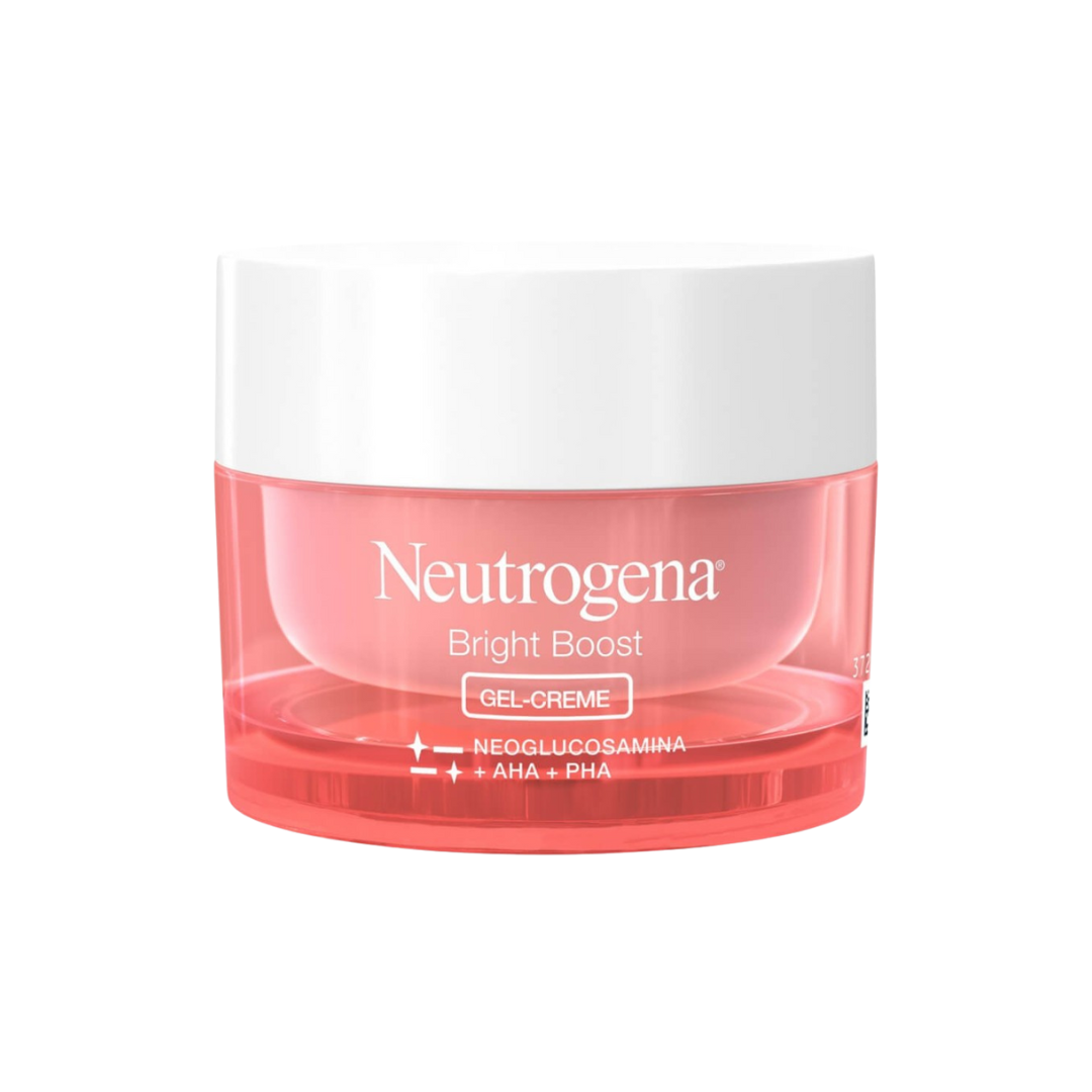 Neutrogena Bright Boost Brightening Moisturizing Face with Skin Resurfacing and Brightening Neoglucosamine for smooth skin Facial with AHA PHA and Mandelic Acids, Gel Cream, 1.7 Fl Oz