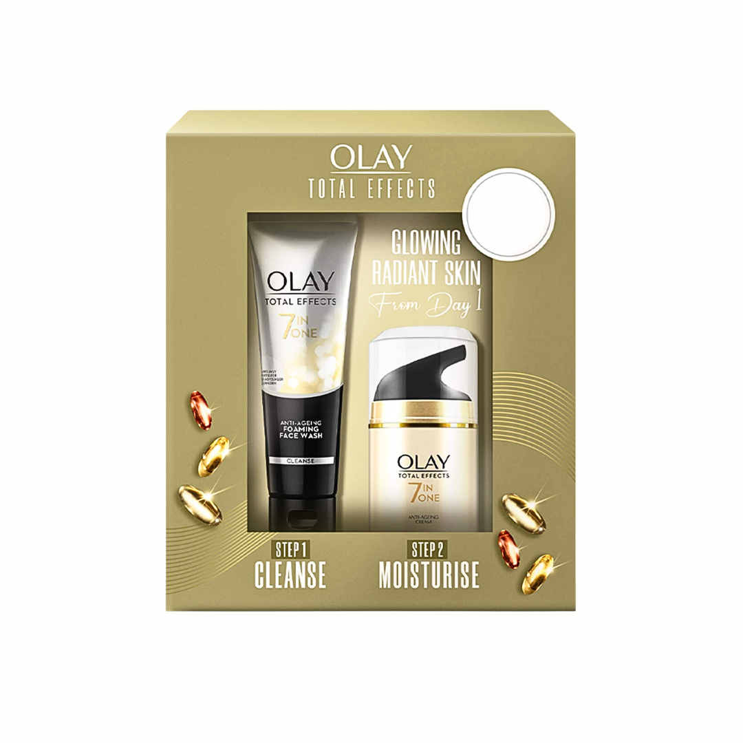 Olay Total Effects 7 in One Day cream (SPF 15) 50 g Total Effects Foaming Cleanser 100g