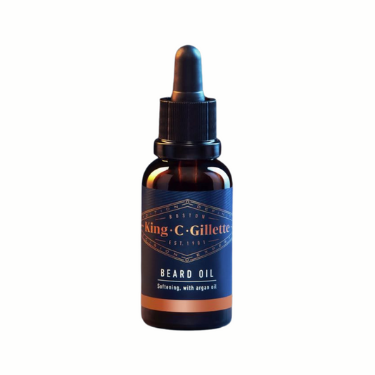 King C. Gillette Beard Oil for Men - Argan, Jojoba, Avocado, Macadamia Seed and Almond Oils - Moisturize and Soften Beard